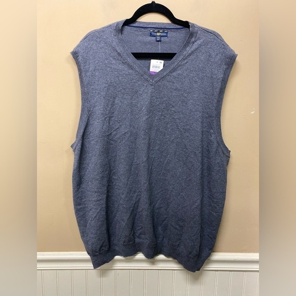 Club Room Mens Gray Sweater Vest Size XXL NWT - Picture 1 of 6
